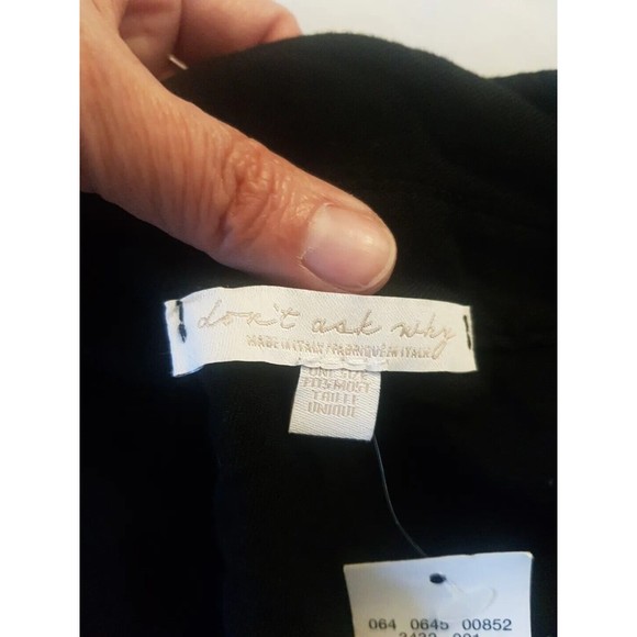 Dont Ask Why Womens Button Down Shirt Blouse One Size Made Italy Short Sleeve - Picture 8 of 12